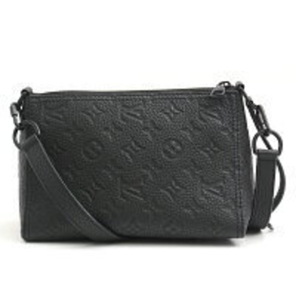 Louis Vuitton Triangular Messenger Bag Taurillon Leather Black